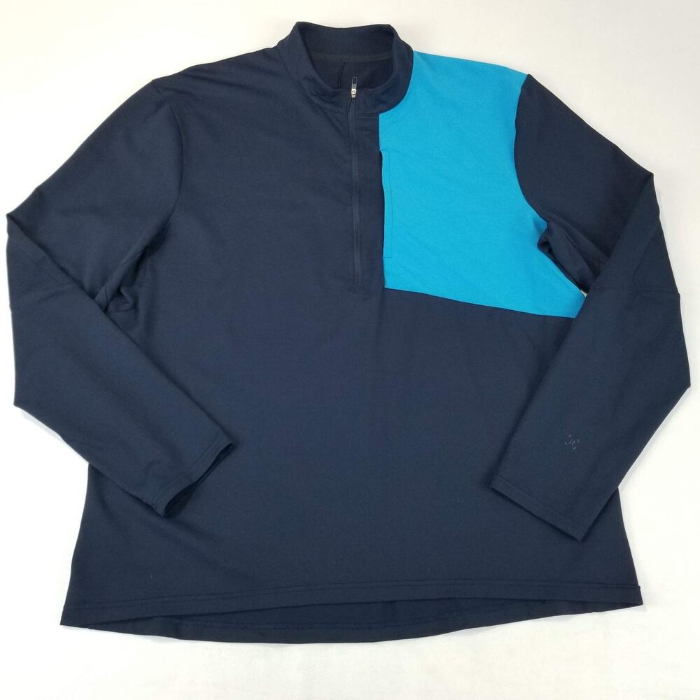 Lululemon x Mr Porter Mens XXL 2XL Division 1/2 Zip Pullover Blue M3AR5S - Picture 8 of 8